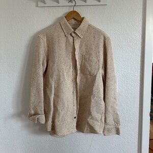 Taylor Stitch Cream button up with waffle texture.
